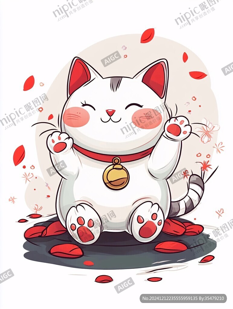 招财猫插画