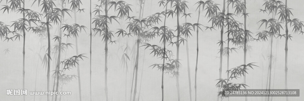 水墨竹林