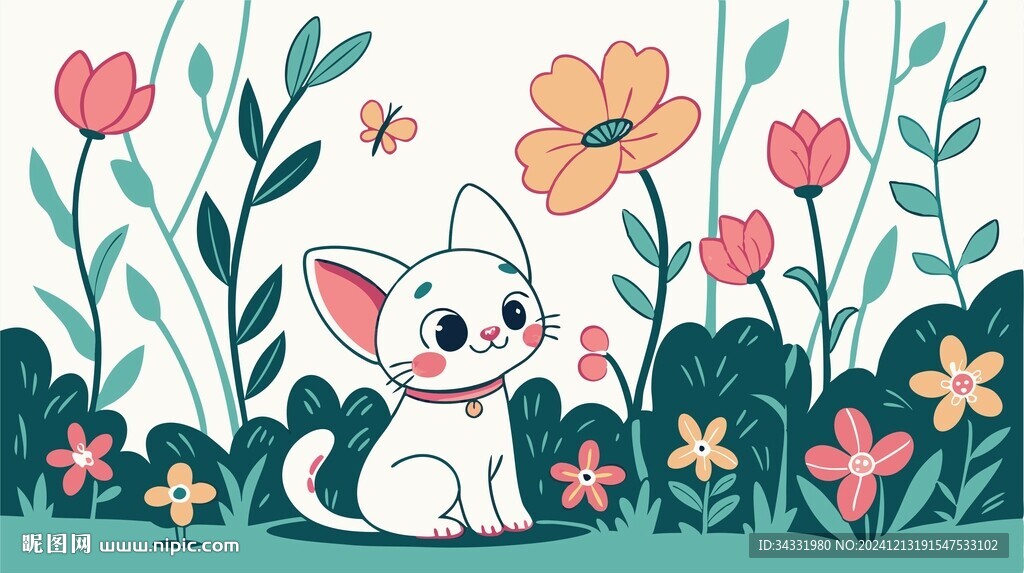 草地上的小猫