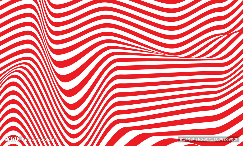 红色条纹3d波浪线矢量背景