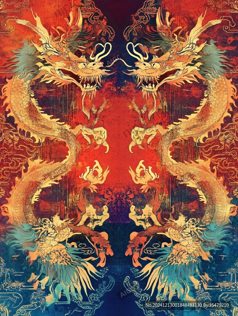 经典古风龙凤图