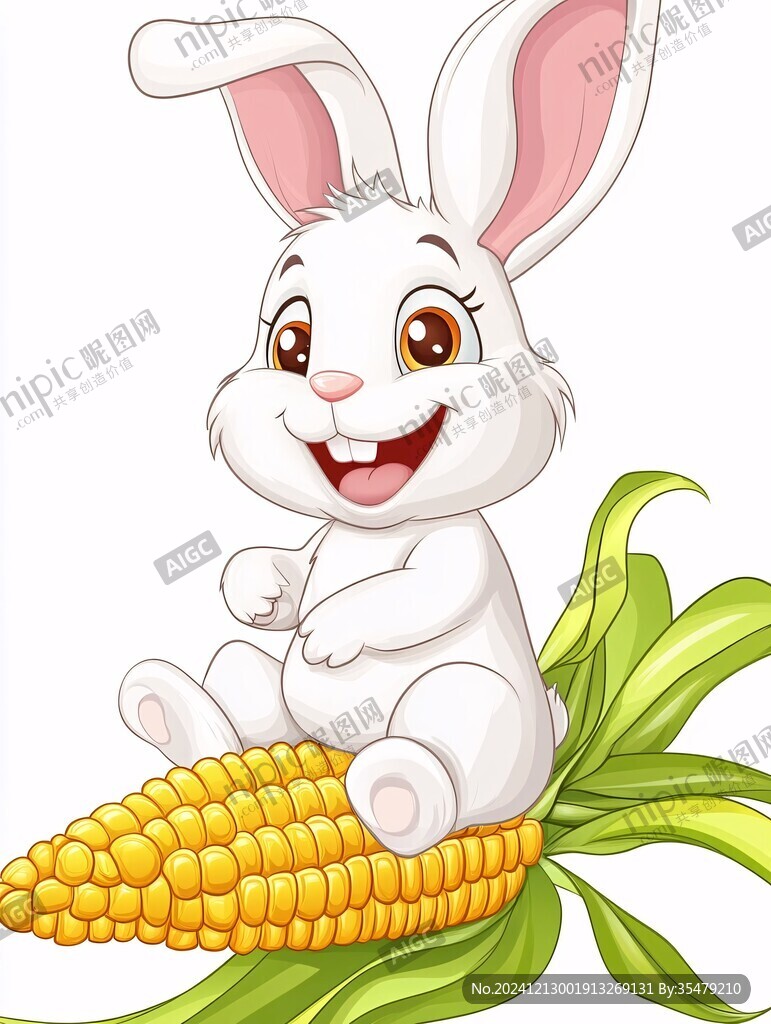 卡通兔插画兔