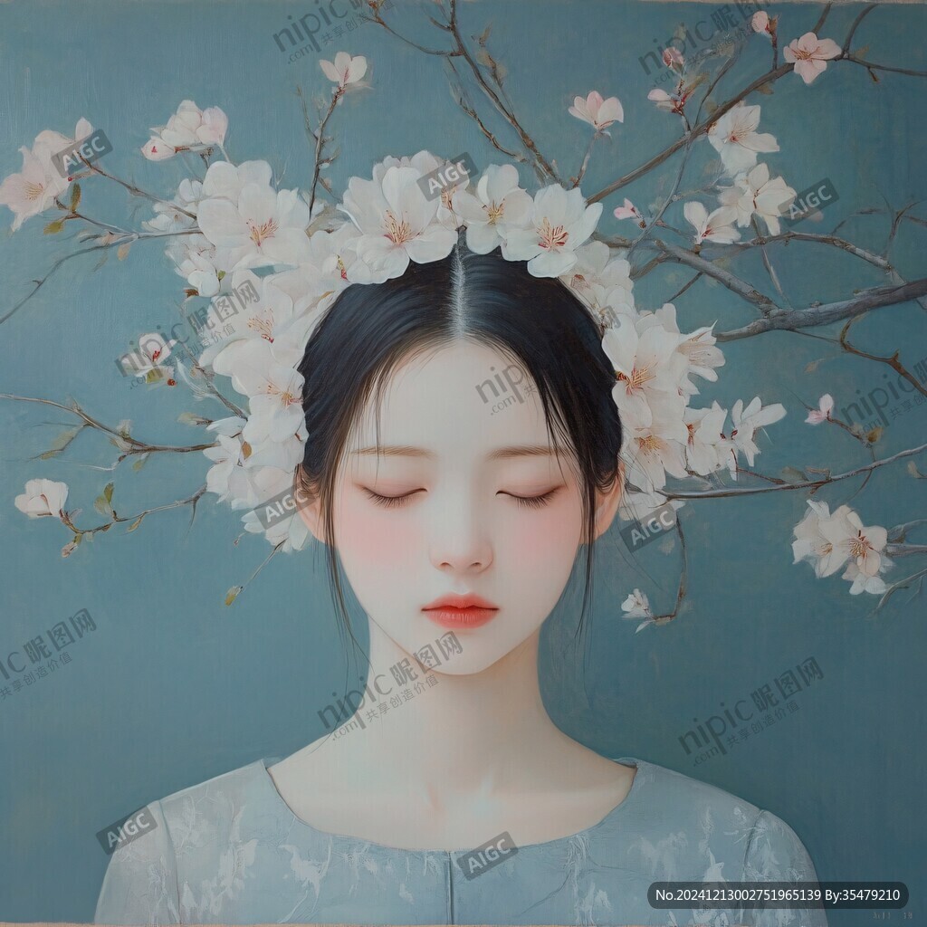 工笔少女