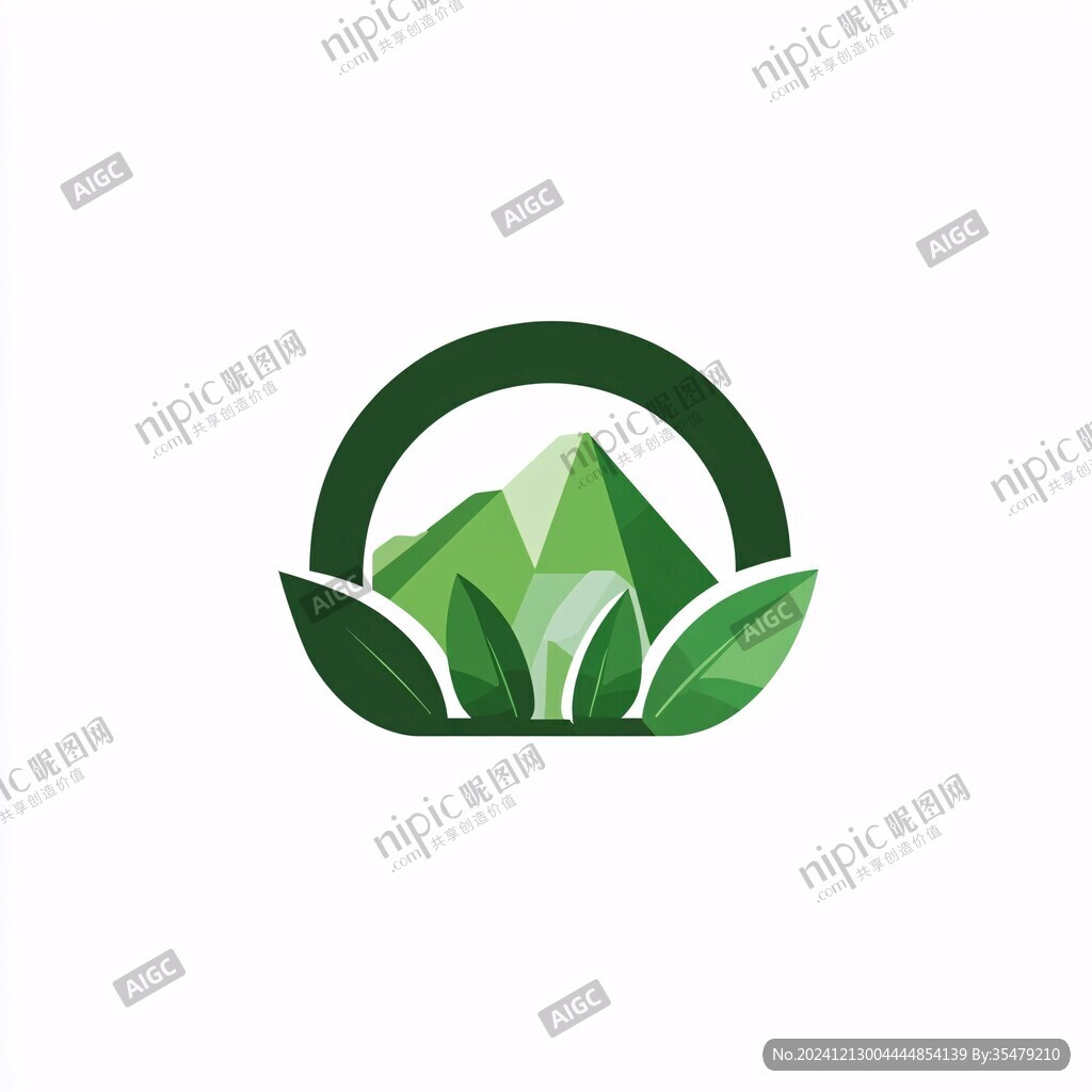 植物绿草绿叶logo