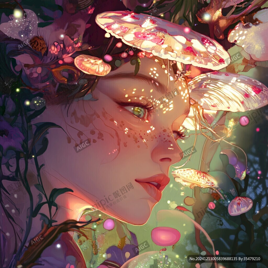 梦幻人物创意插画
