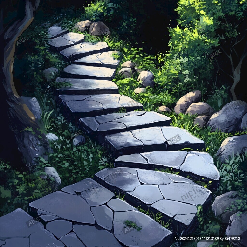 多边形石板路