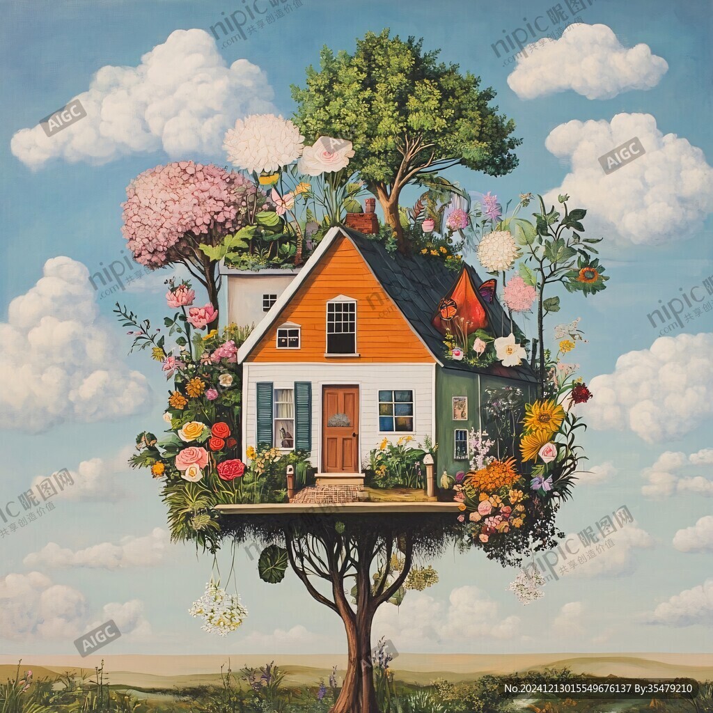 小屋装饰画