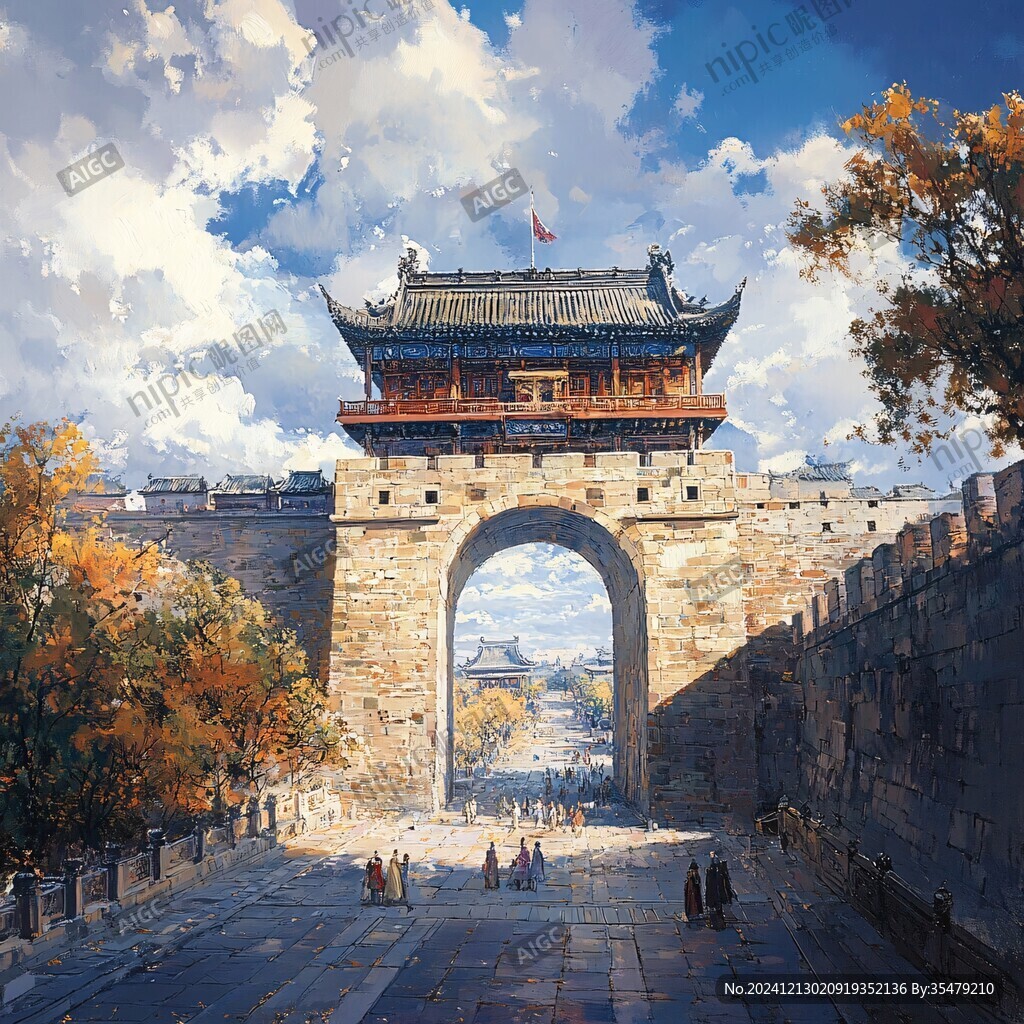 大境门插画