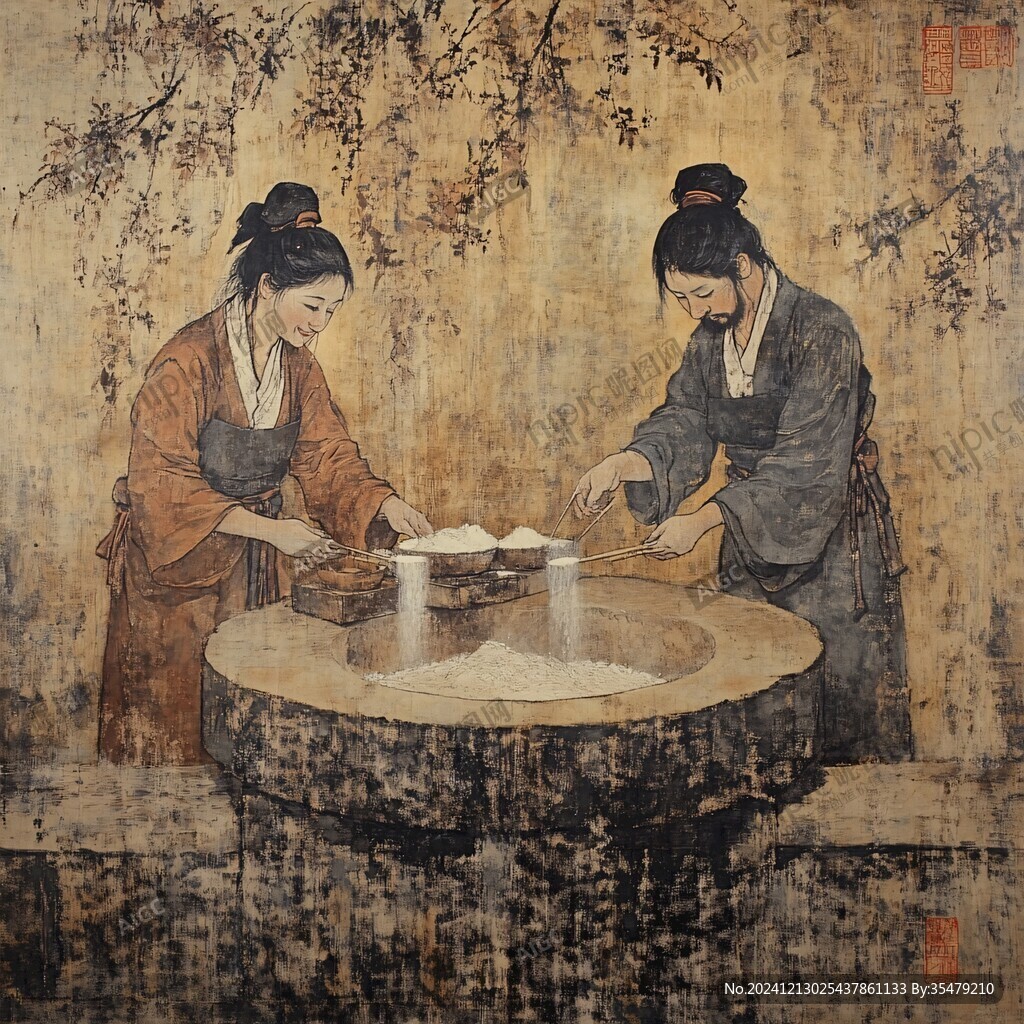 研茶图壁画