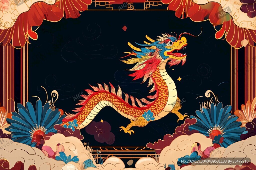 龙年包装插画