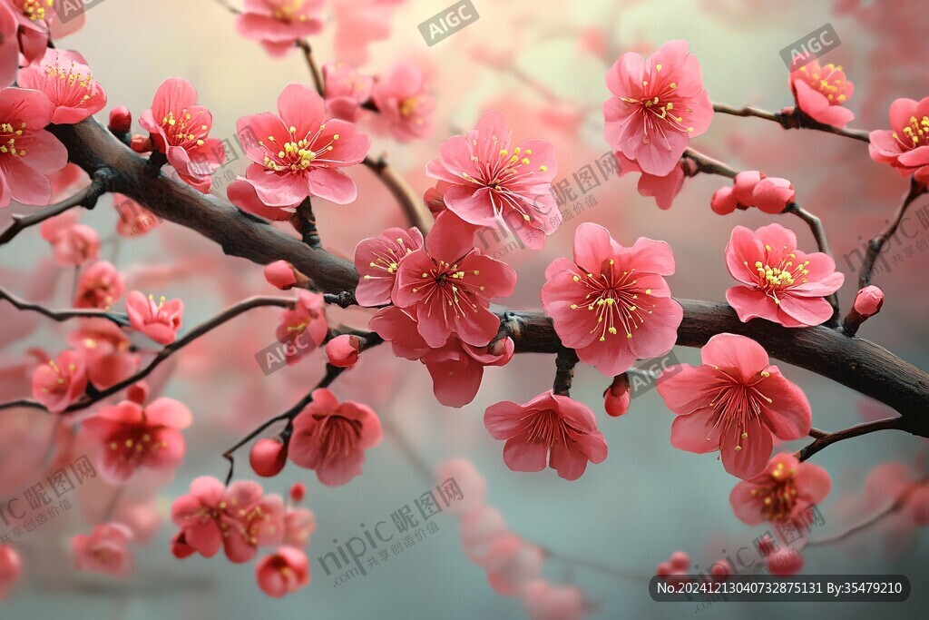 唯美梦幻梅花林