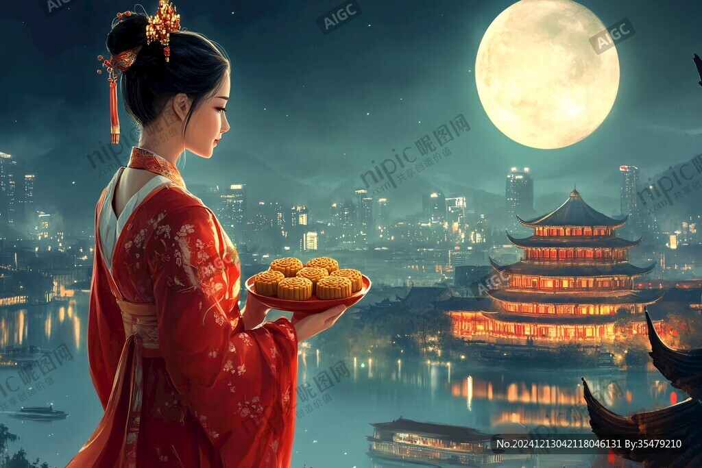 中秋节写真画面