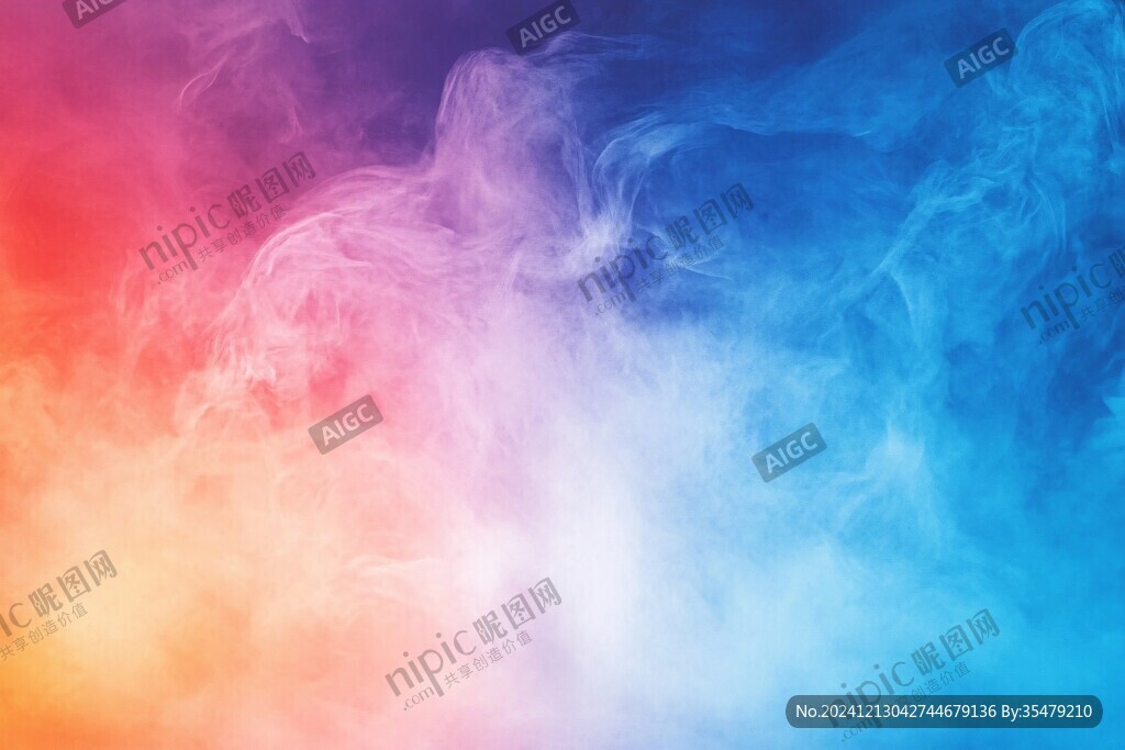 多色烟雾艳丽图案背景