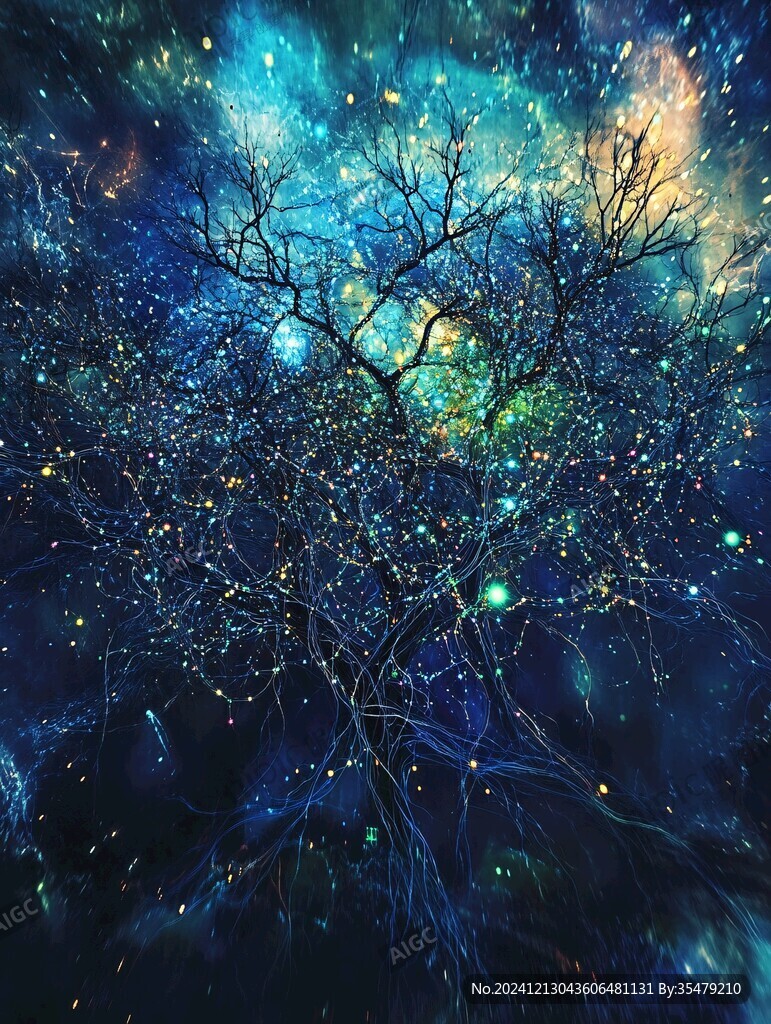 神秘梦幻的大树