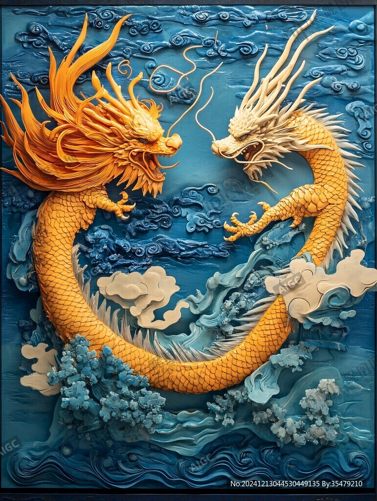 高清浮雕龙