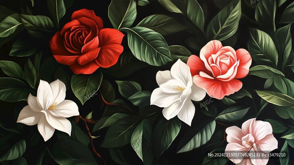 3d立体花壁纸