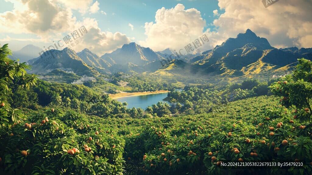 唯美花田场景