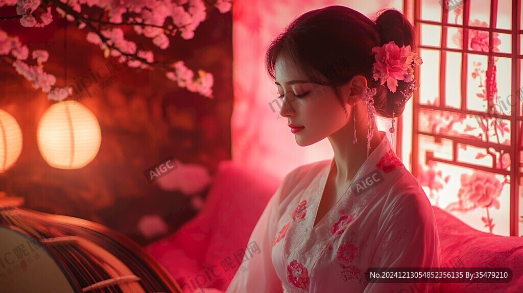 粉色汉服