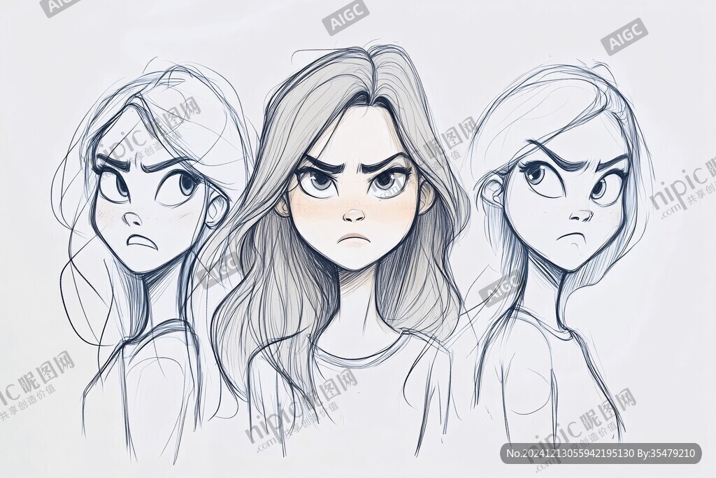 人物情绪插画