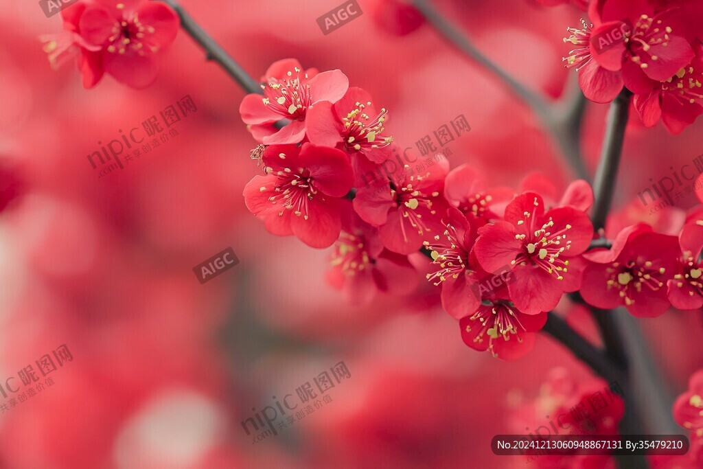 红色小花壁纸