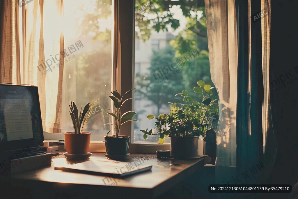 阳光植物窗台小绿植