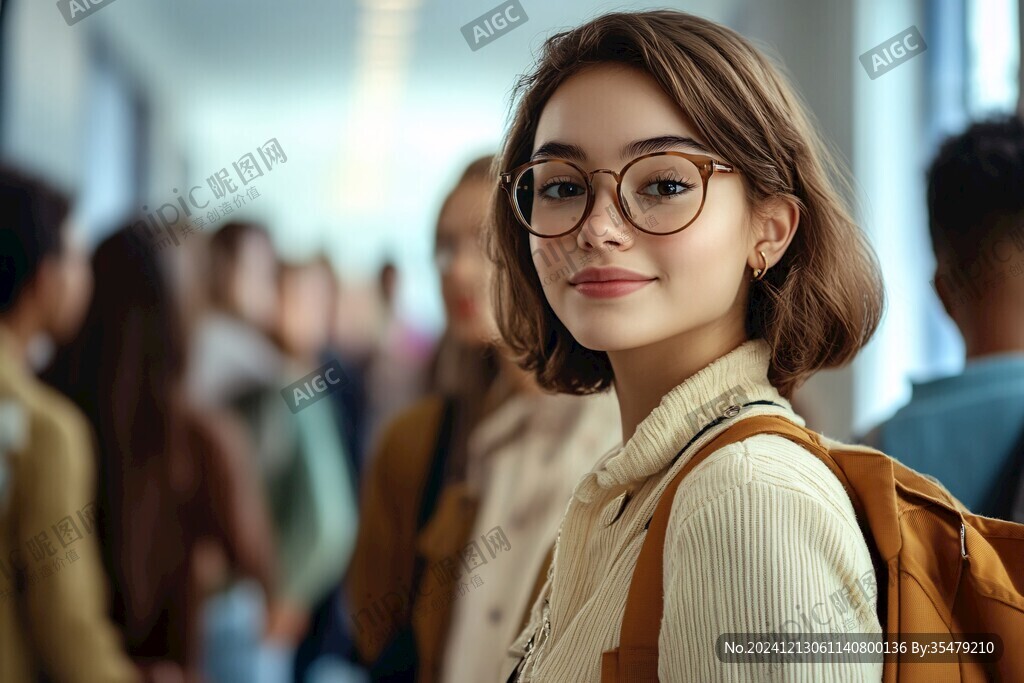 眼镜女生