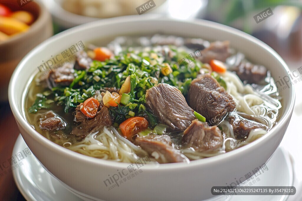 清汤牛肉面特写