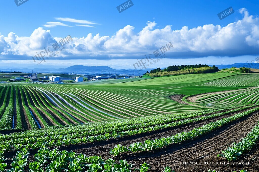 现代化农田场景