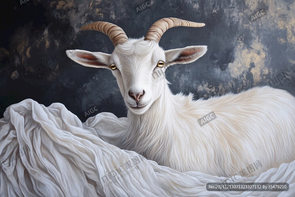 手绘梦幻羊风格装饰画