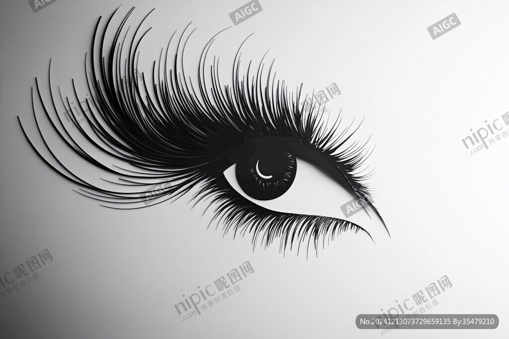 美女眼睛插画