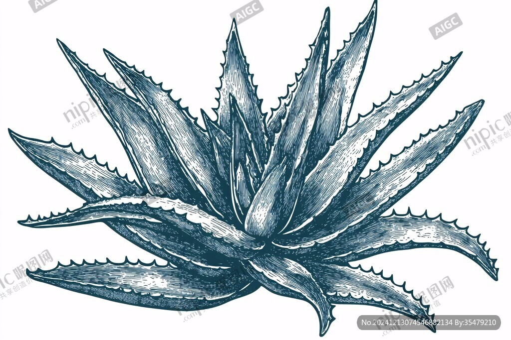 芦荟手绘图