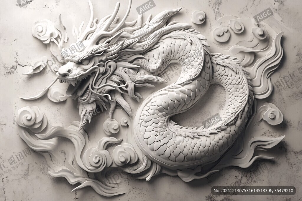 浮雕白龙