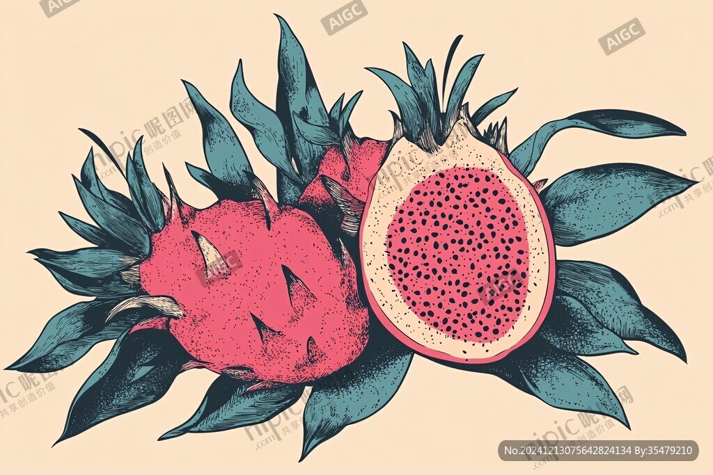 石榴包装插画