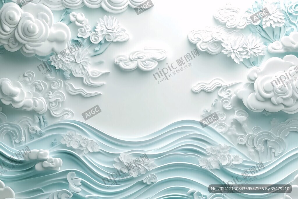 云纹浮雕素材