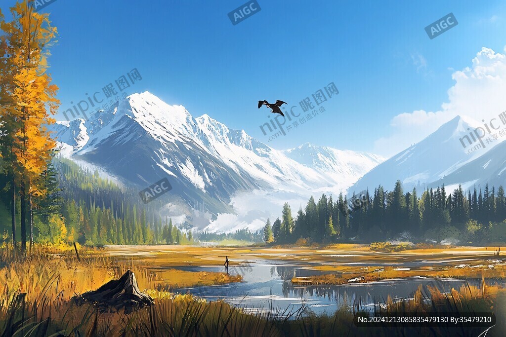 宽屏风景画