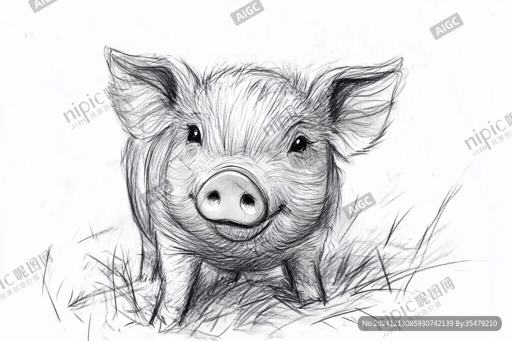 动物素描画