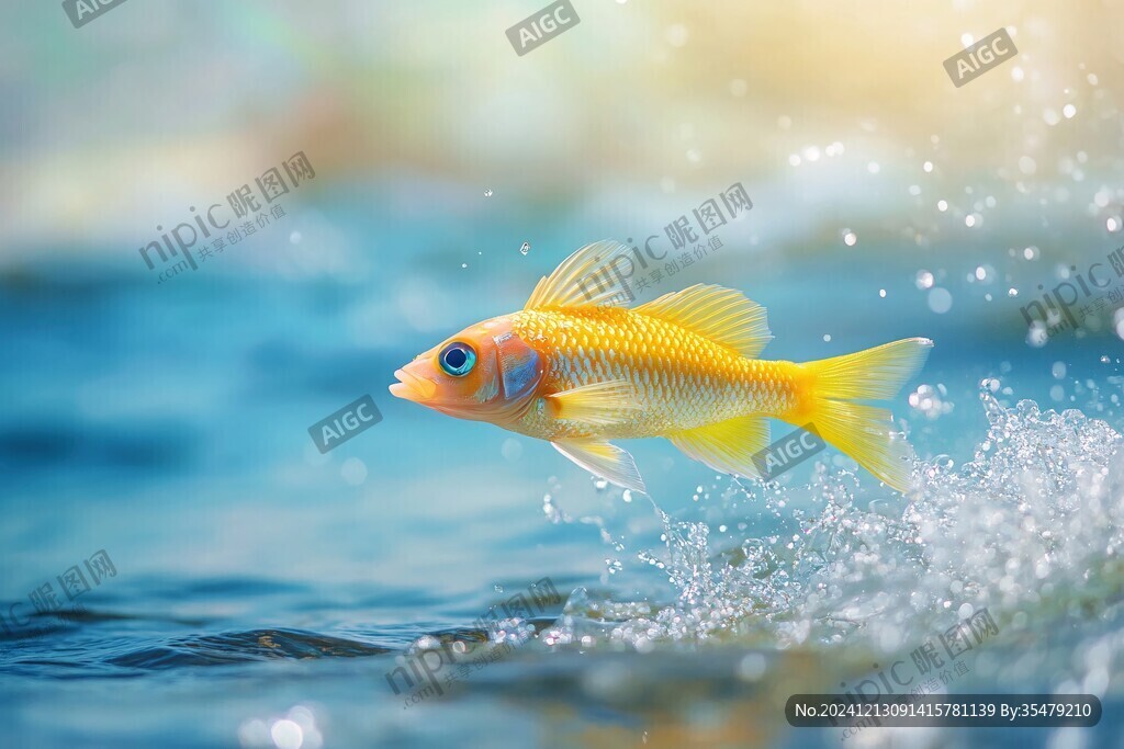 鱼翔浅底背景