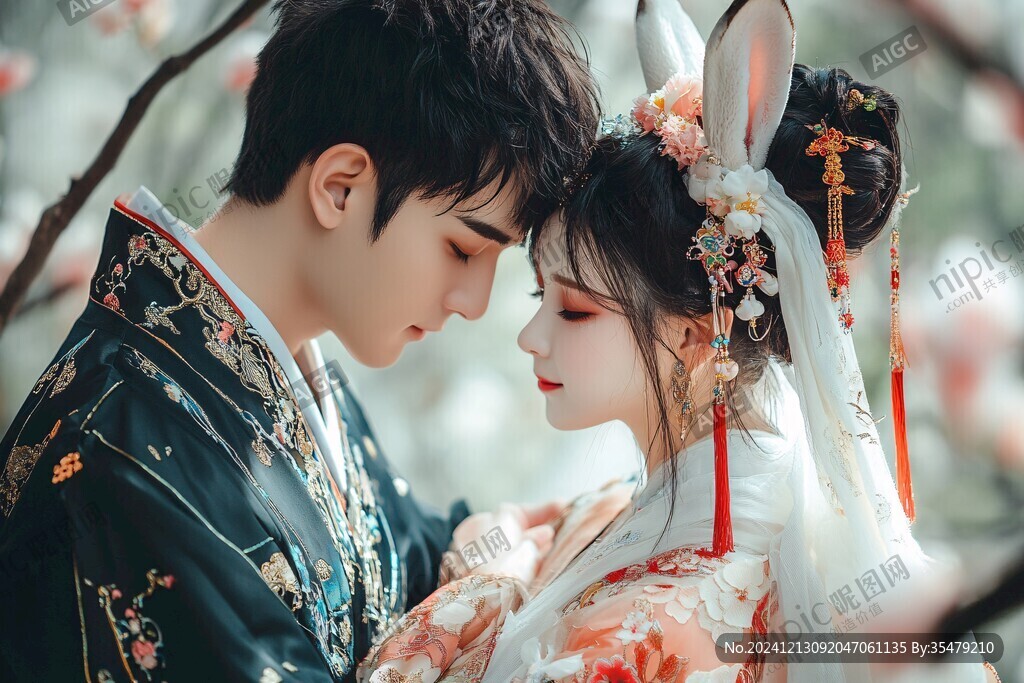 生肖兔夫妻