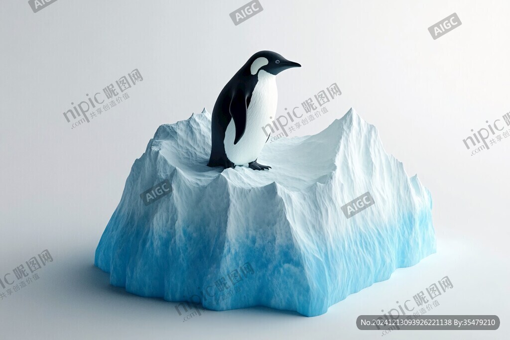 3d立体画企鹅