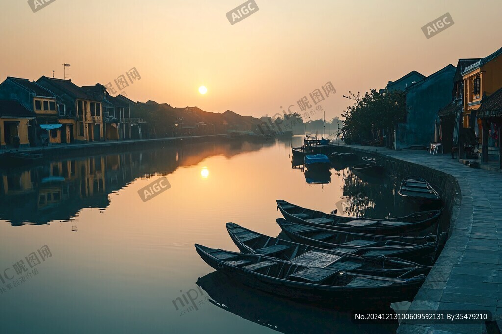 安昌古镇夕阳