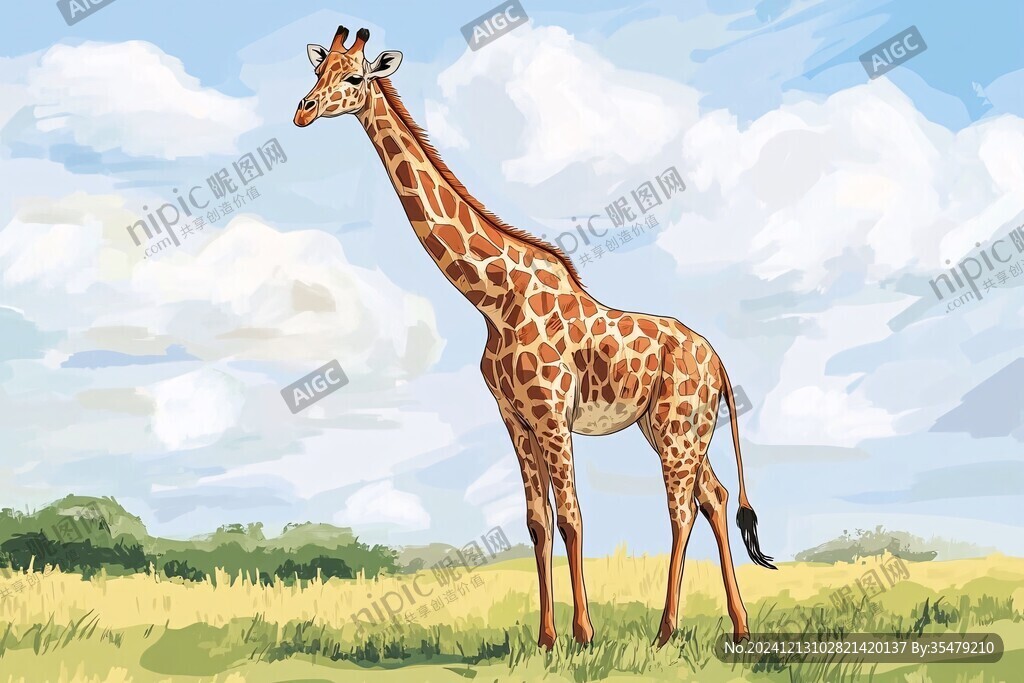 长颈鹿插画