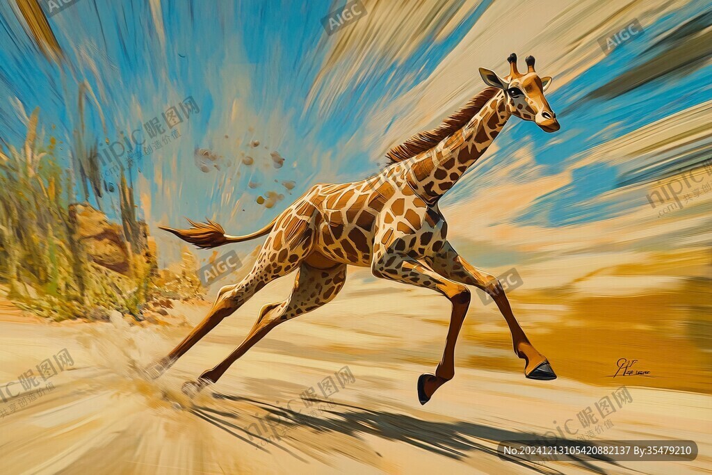 3d长颈鹿