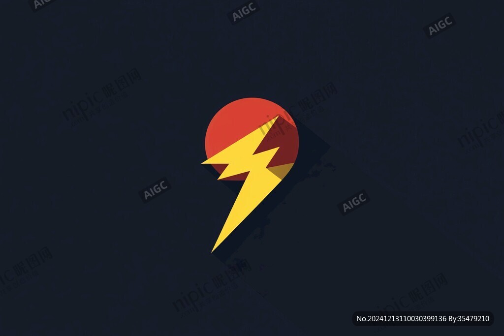闪电logo设计