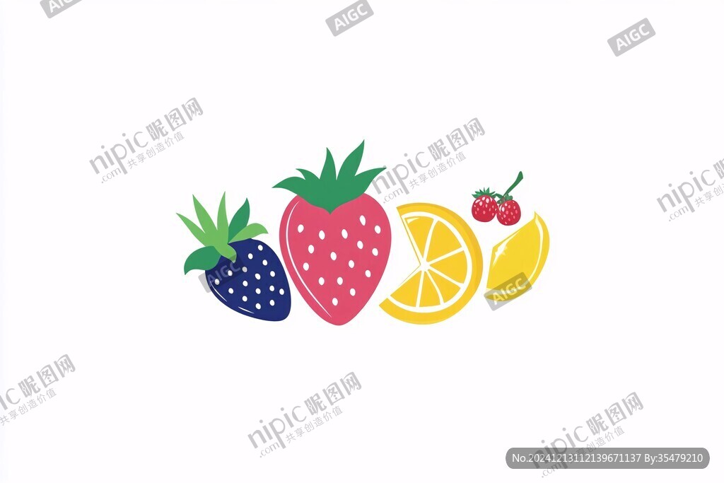 水果手绘logo