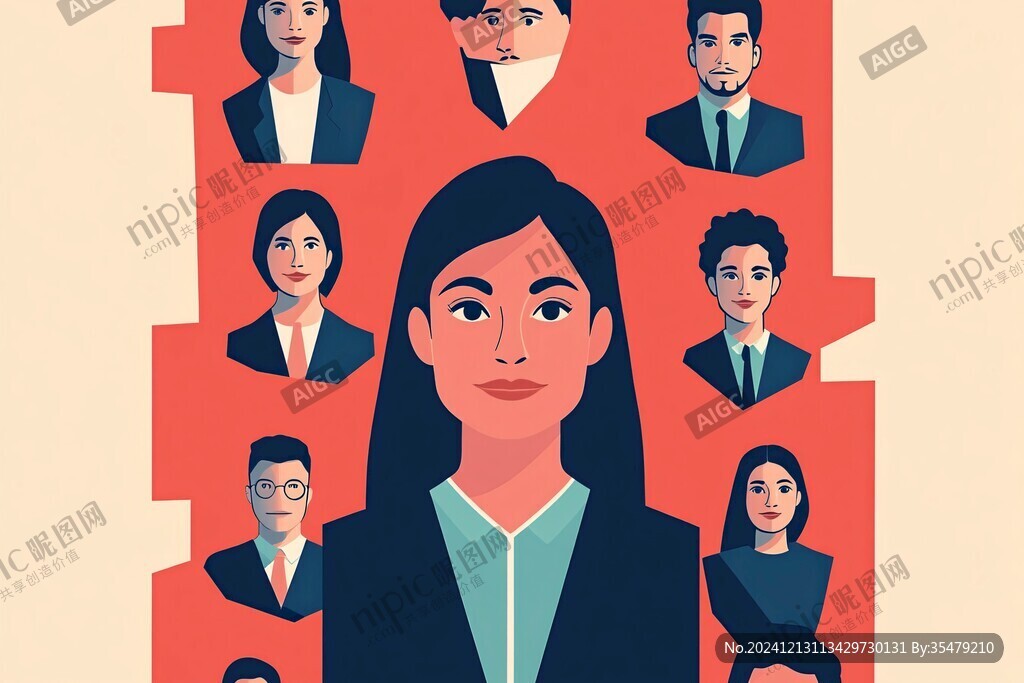 职业女性插画