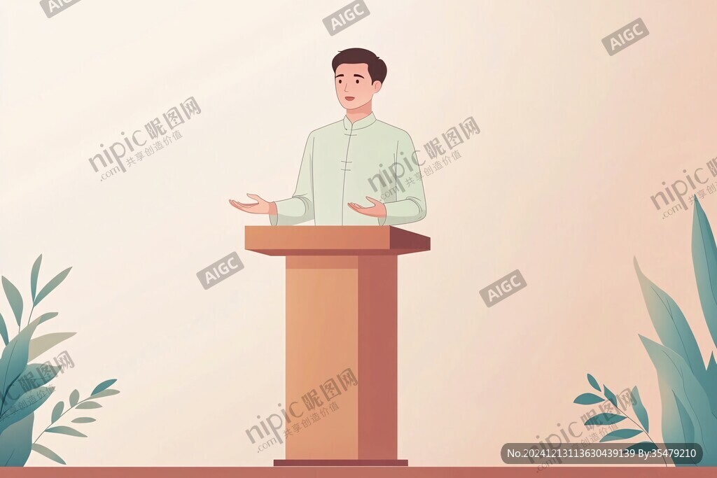 扁平讲课场景