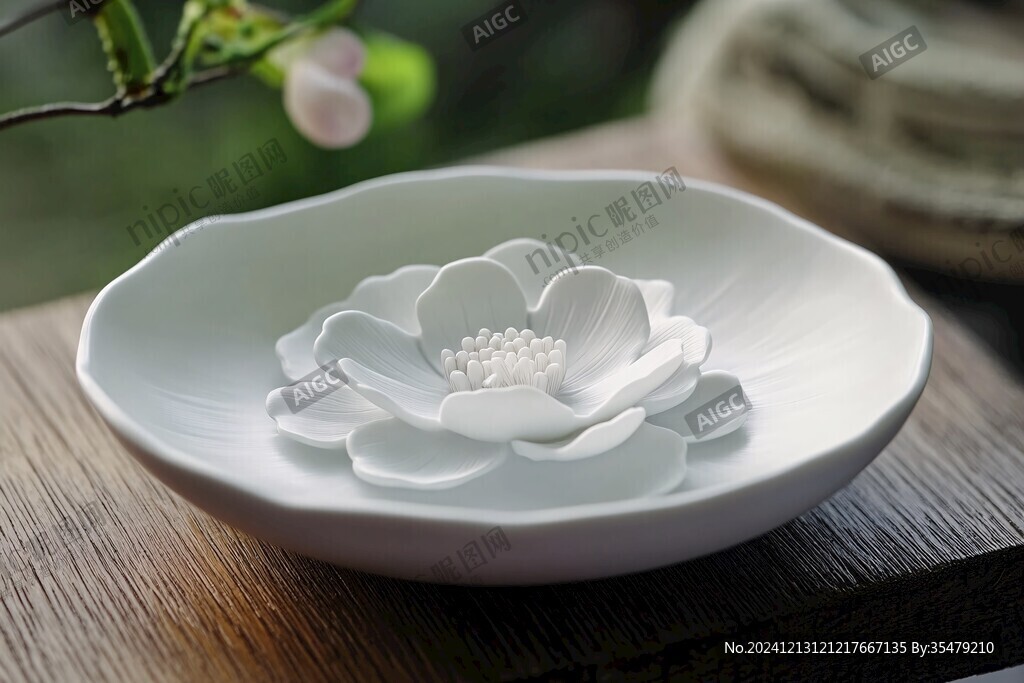 陶瓷莲花香盘