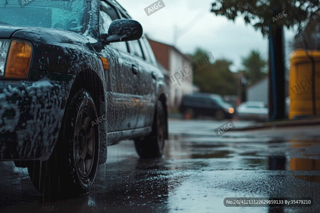 雨后的车