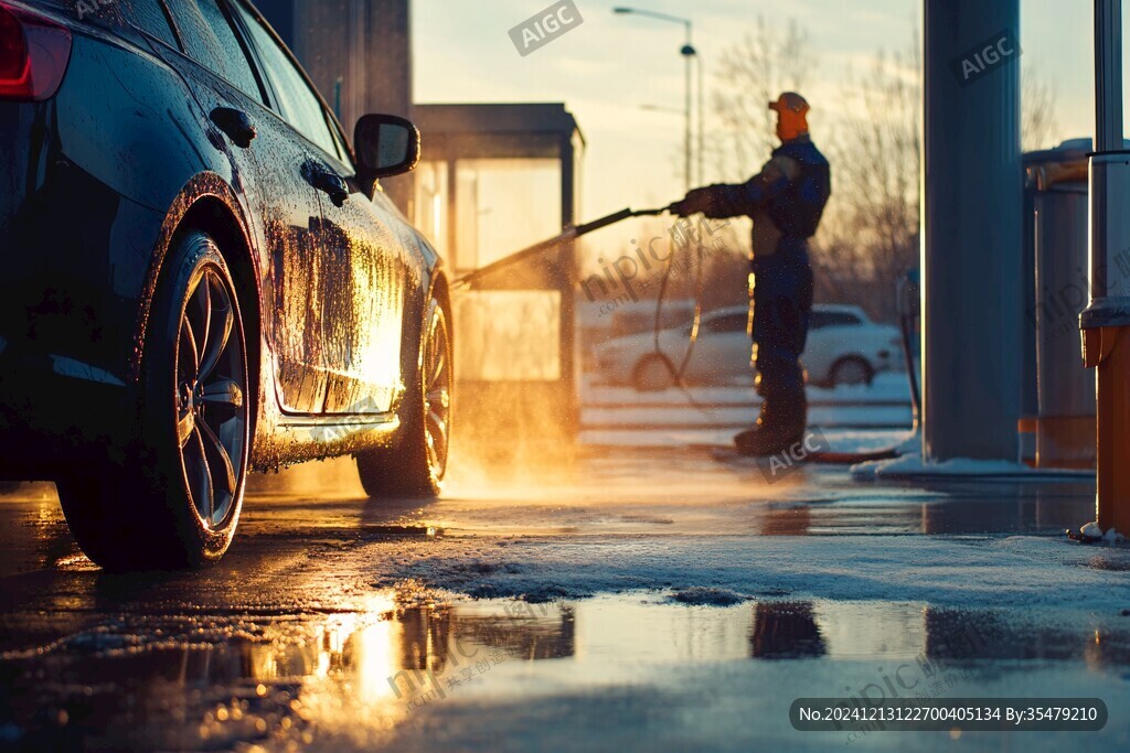加油站洗车