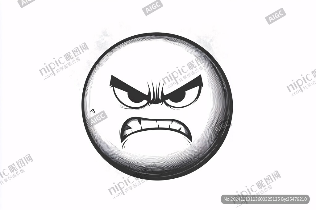 愤怒的表情画